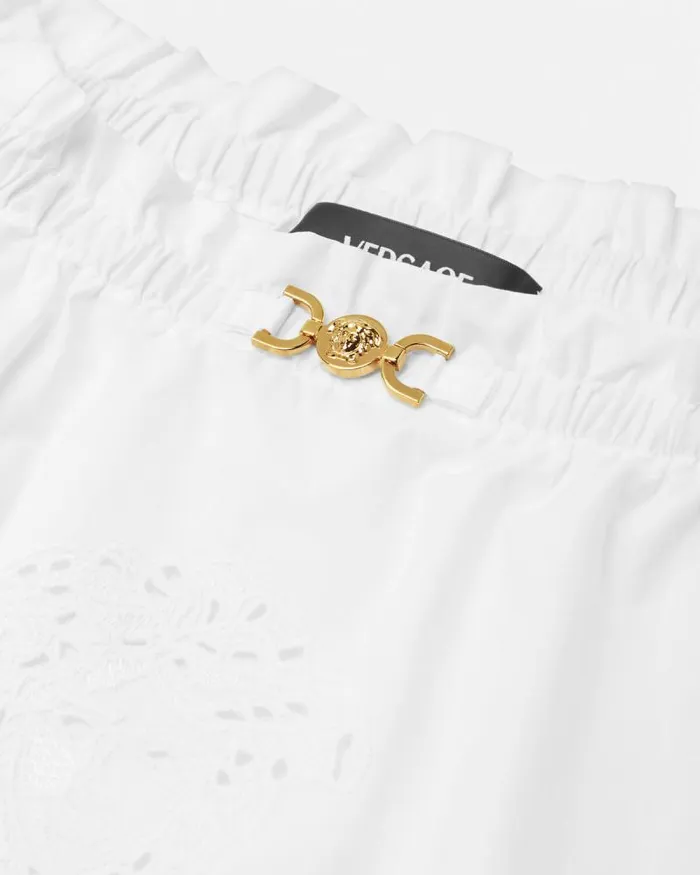 Embroidered Sangallo Baby Shirt White Children Versace Clothing
