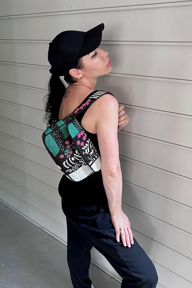 Enchanted Beaded Shoulder Bag Shoulder Bags America and Beyond Women