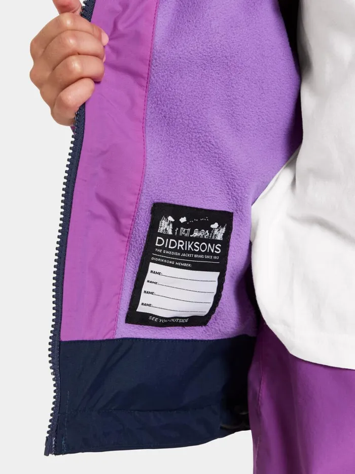 Enso Kids039 Jacket Tulip Purple Kids Didriksons Spring Jackets