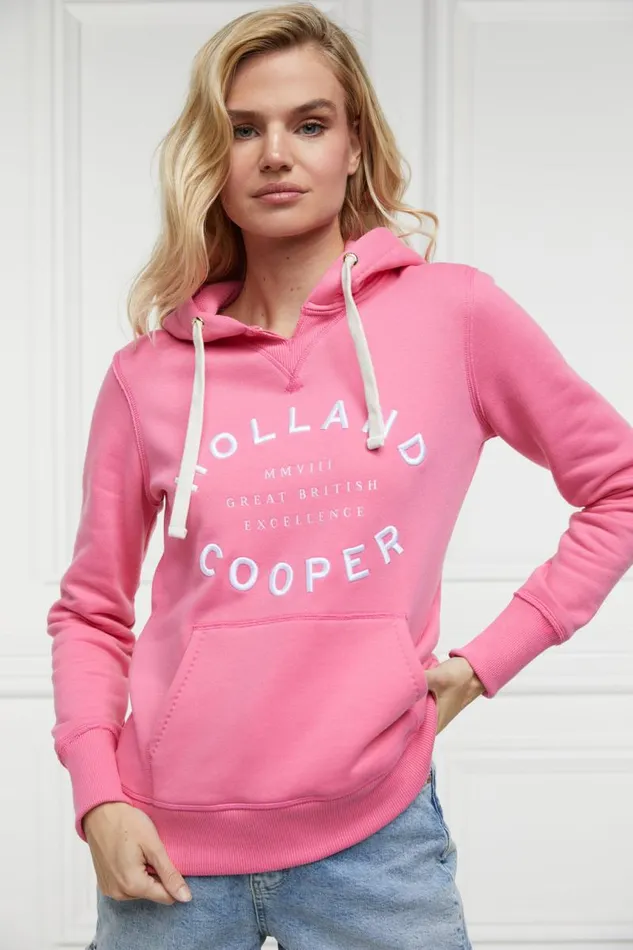 EquestrianWomen Hoodies and Sweatshirts Holland Cooper Varsity Hoodie Peony Pink EquestrianWomen Hoodies and Sweatshirts Holland Cooper Varsity Hoodie Peony Pink