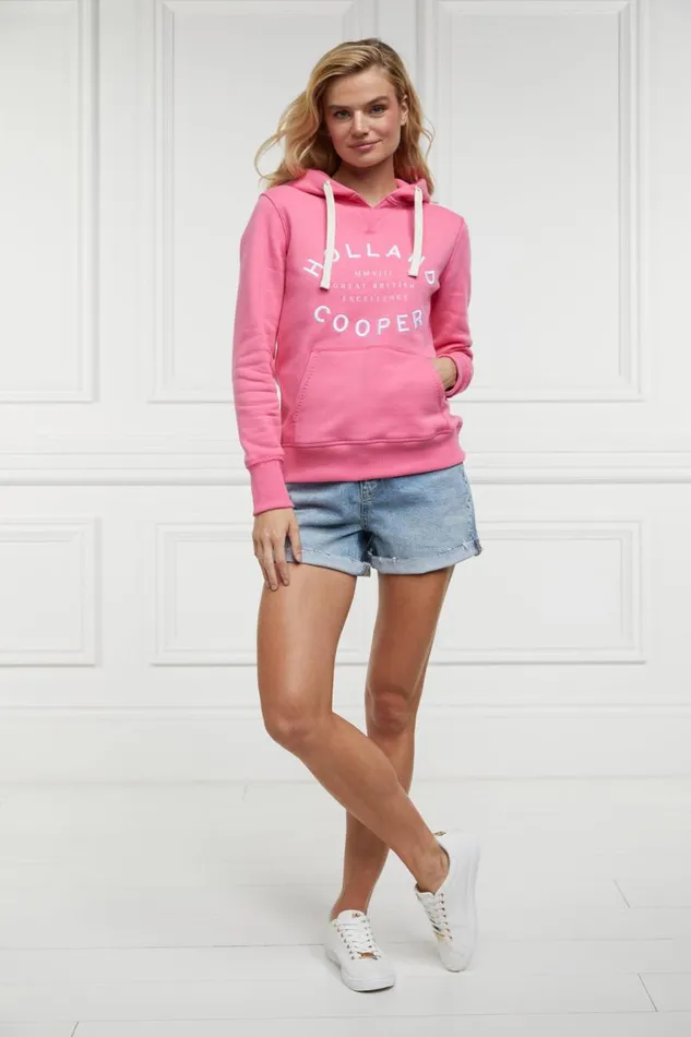 EquestrianWomen Hoodies and Sweatshirts Holland Cooper Varsity Hoodie Peony Pink EquestrianWomen Hoodies and Sweatshirts Holland Cooper Varsity Hoodie Peony Pink