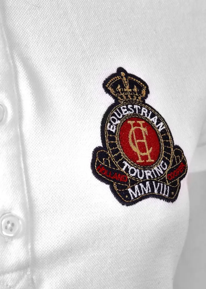 EquestrianWomen Polo Shirts and Tees Holland Cooper Team Polo Shirt White
