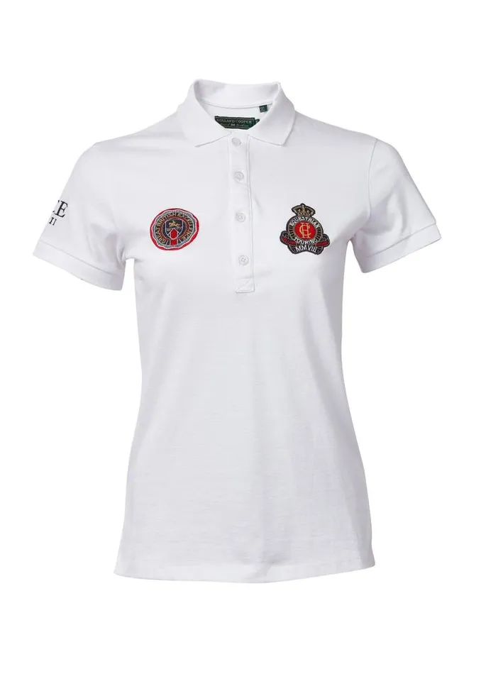 EquestrianWomen Polo Shirts and Tees Holland Cooper Team Polo Shirt White