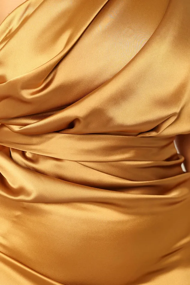Event Dresses Petal and Pup Women Nadia One Shoulder Maxi Dress Bronze