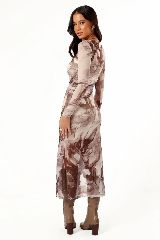 Event Dresses Women Adrianna Midi Dress Cacao Petal and Pup