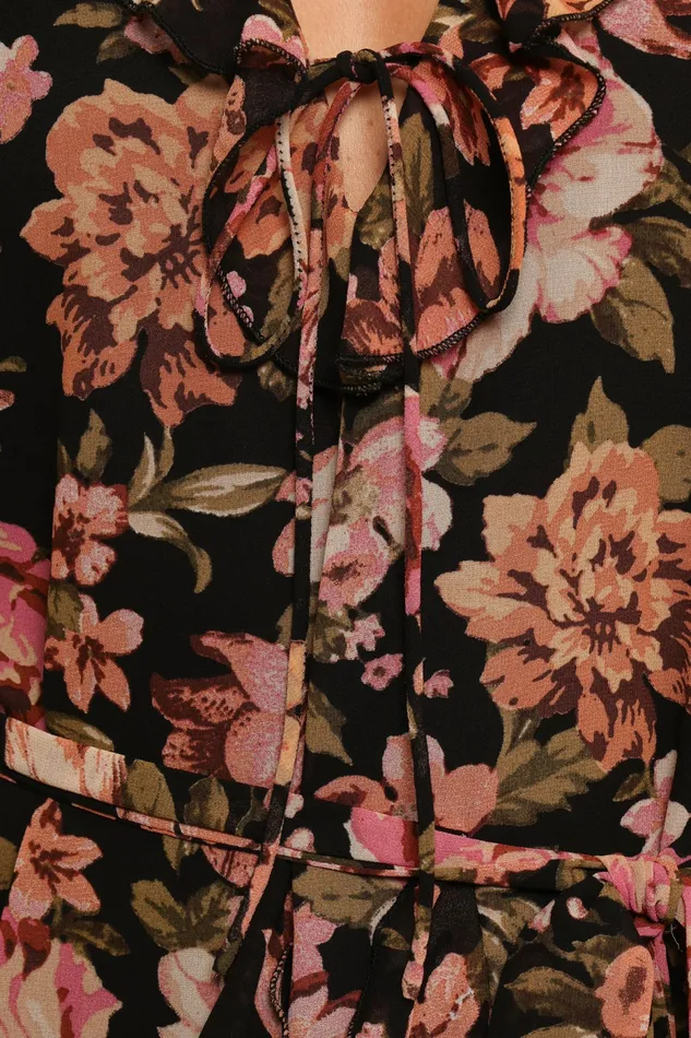 Fall Dresses Alyssia Mini Dress Floral Petal and Pup Women