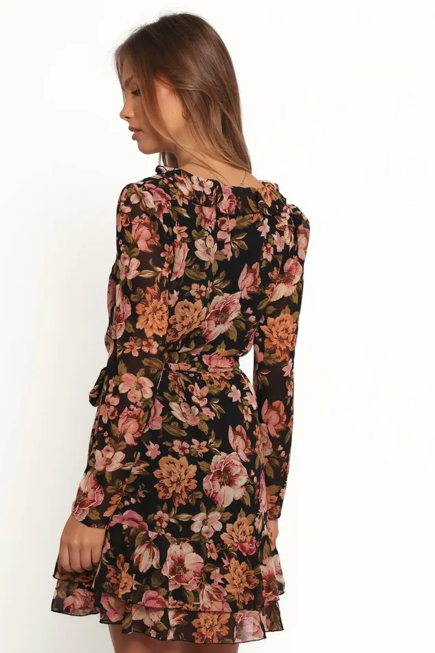 Fall Dresses Alyssia Mini Dress Floral Petal and Pup Women