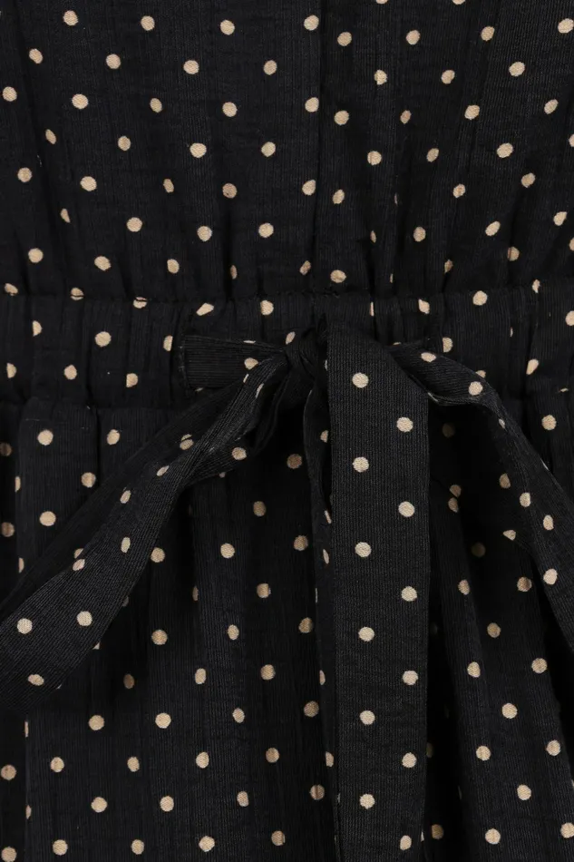 Fall Dresses Petal and Pup Women Moscow Midi Dress Black Polka Dot