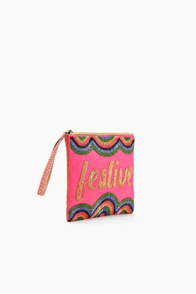 Festive Embellished Wristlet Clutch Crossbody Bags America and Beyond Women