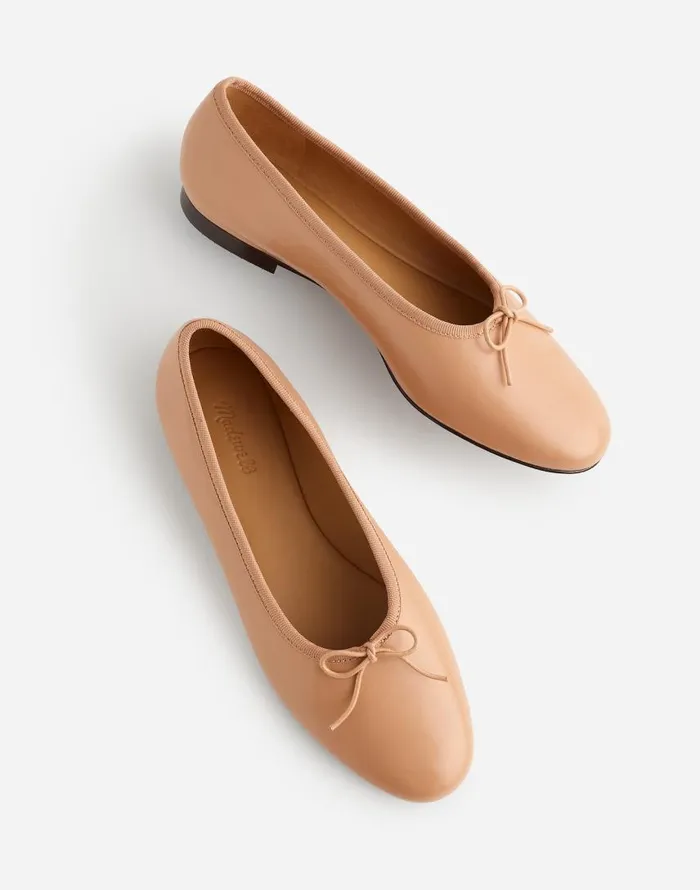 Flats and Loafers Women Madewell The April Ballet Flat Warm Sand