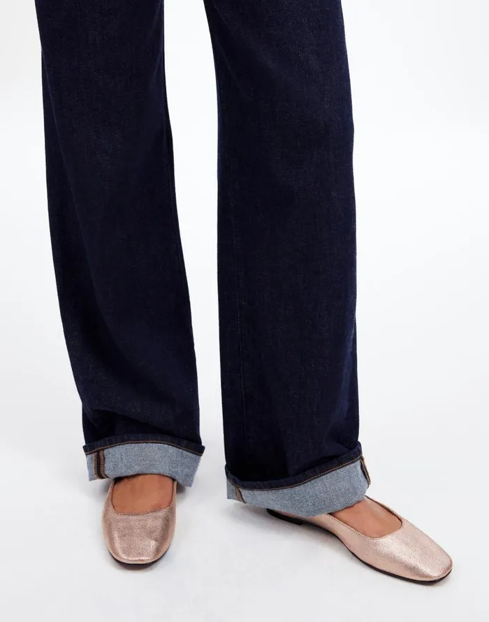 Flats and Loafers Women Madewell The Greta Ballet Flat Rose Gold Metallic