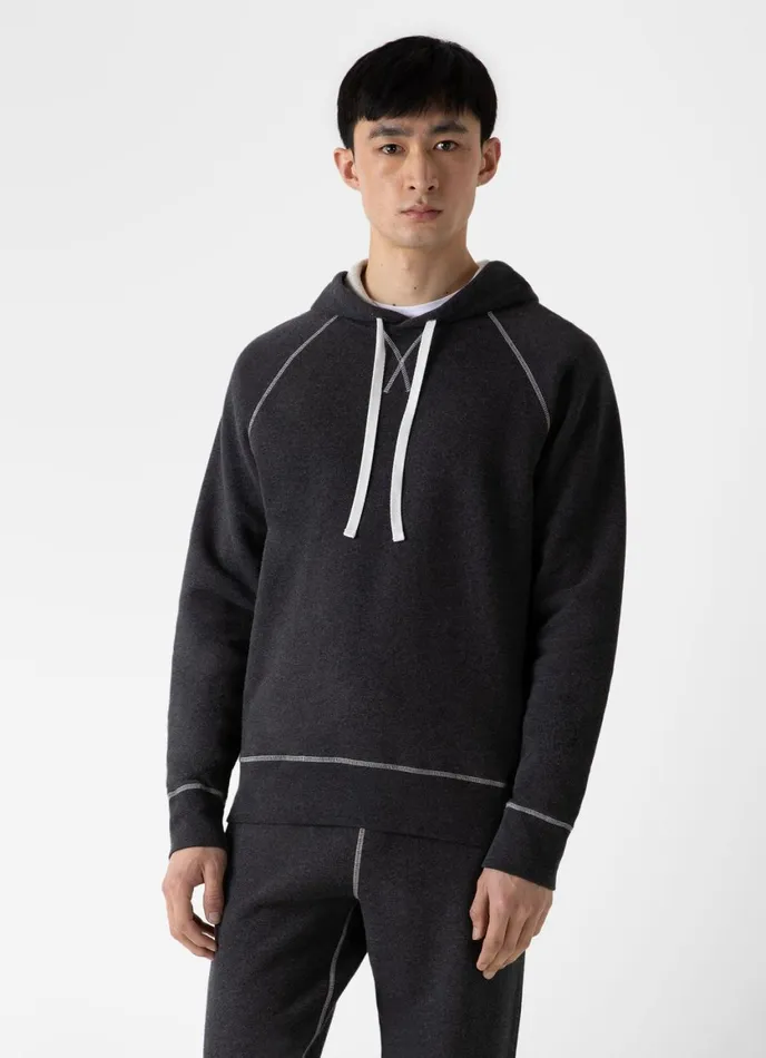 Fleeceback Hoody Charcoal Melange Men SUNSPEL Sweatshirts and Sweatpants