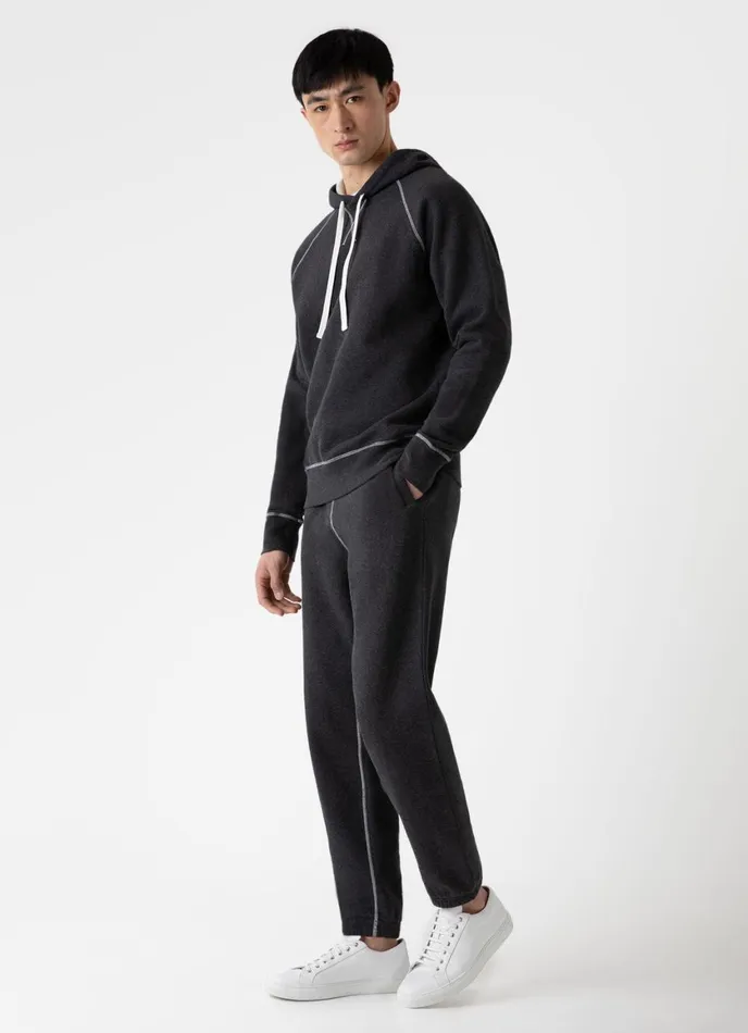 Fleeceback Hoody Charcoal Melange Men SUNSPEL Sweatshirts and Sweatpants