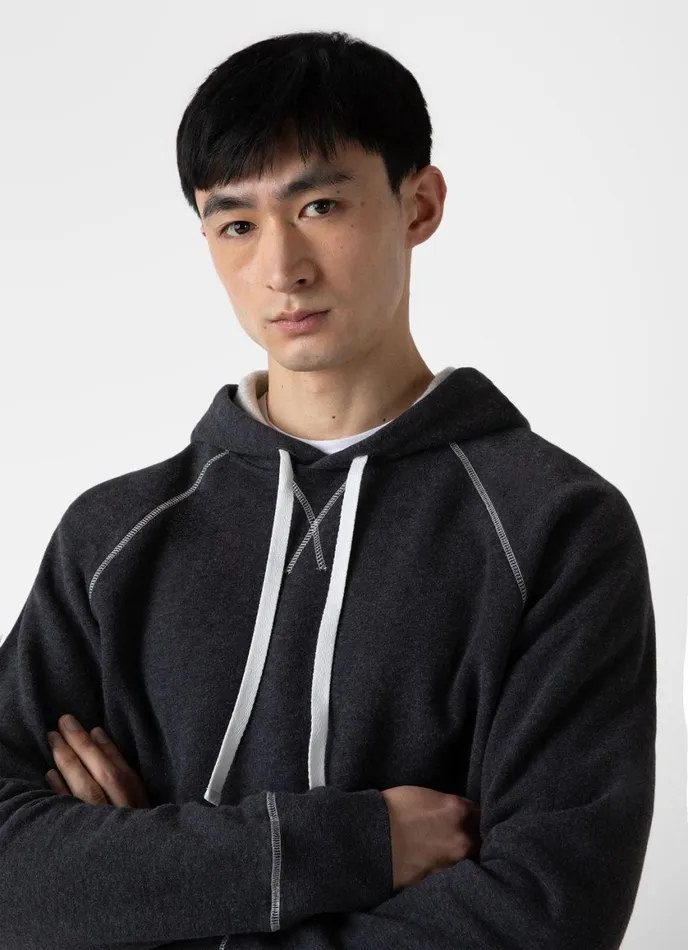 Fleeceback Hoody Charcoal Melange Men SUNSPEL Sweatshirts and Sweatpants