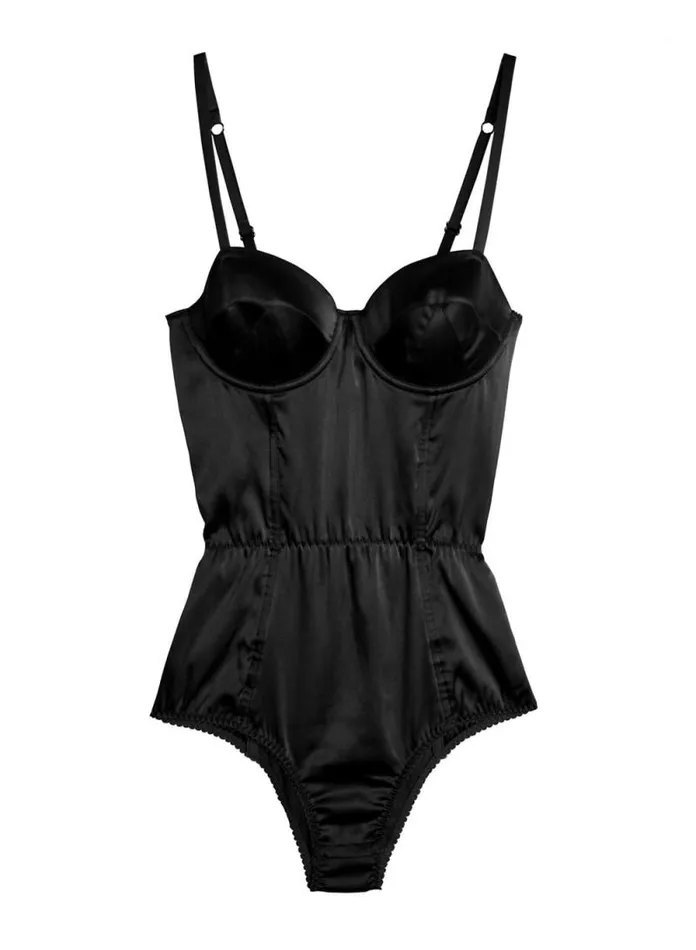 Fleur Du Mal Bodysuits Satin Bullet Bodysuit Black 8211 Women Fleur Du Mal Bodysuits Satin Bullet Bodysuit Black 8211 Women