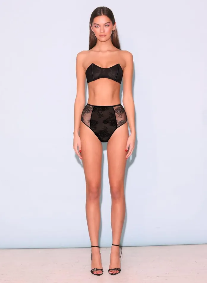 Fleur Du Mal Bralettes and Wireless Bras Bouquet Lace Bandeau Bra Black 8211 Women Fleur Du Mal Bralettes and Wireless Bras Bouquet Lace Bandeau Bra Black 8211 Women