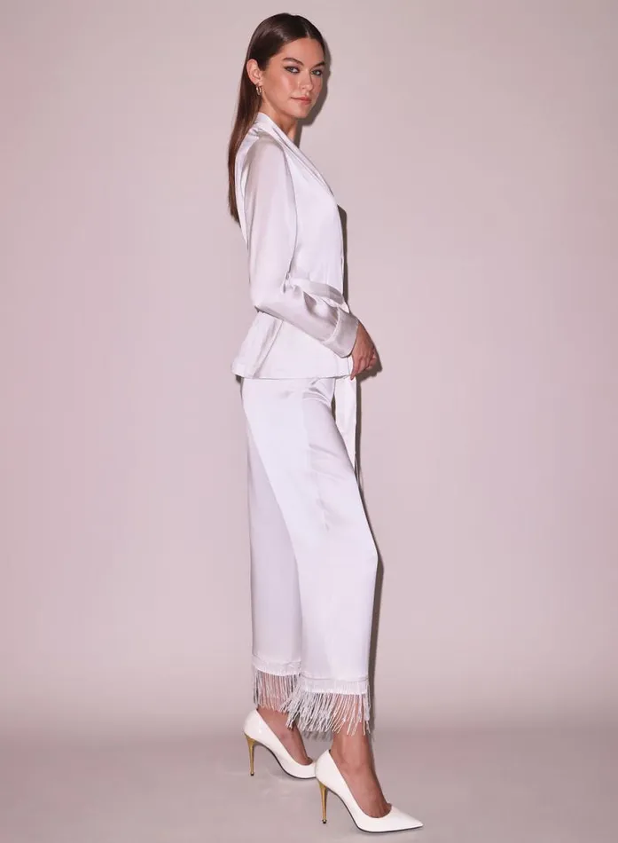 Fleur Du Mal Bridal Bianca Smoking Jacket Ivory 8211 Women