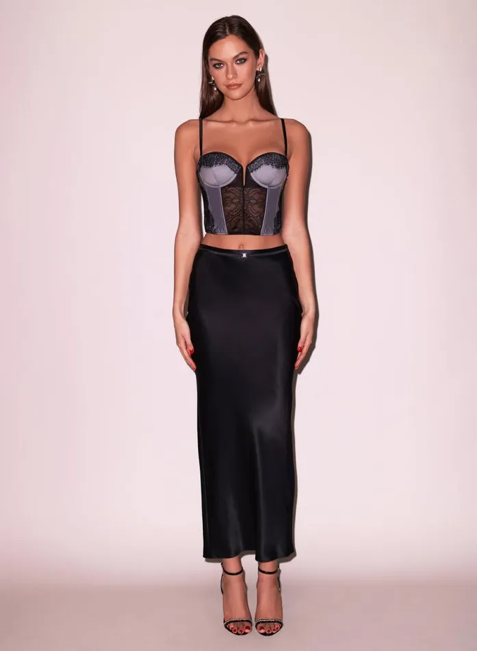 Fleur Du Mal Bustiers and Bra Tops Solita Bustier Smoked Pearl 8211 Women