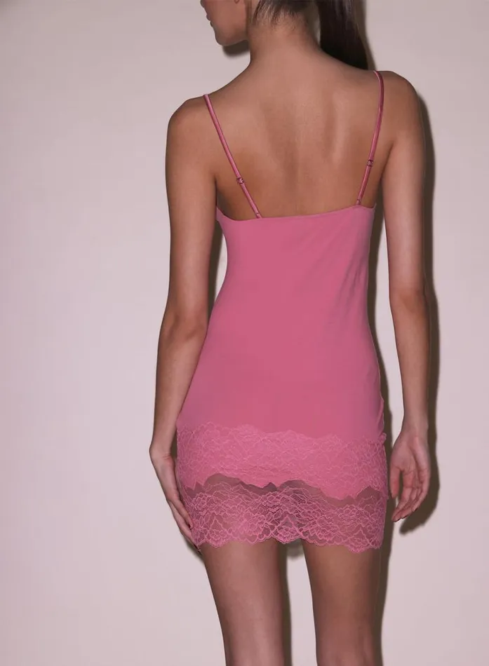 Fleur Du Mal Dresses Organic Cotton Slip Pink Cadillac 8211 Women Fleur Du Mal Dresses Organic Cotton Slip Pink Cadillac 8211 Women
