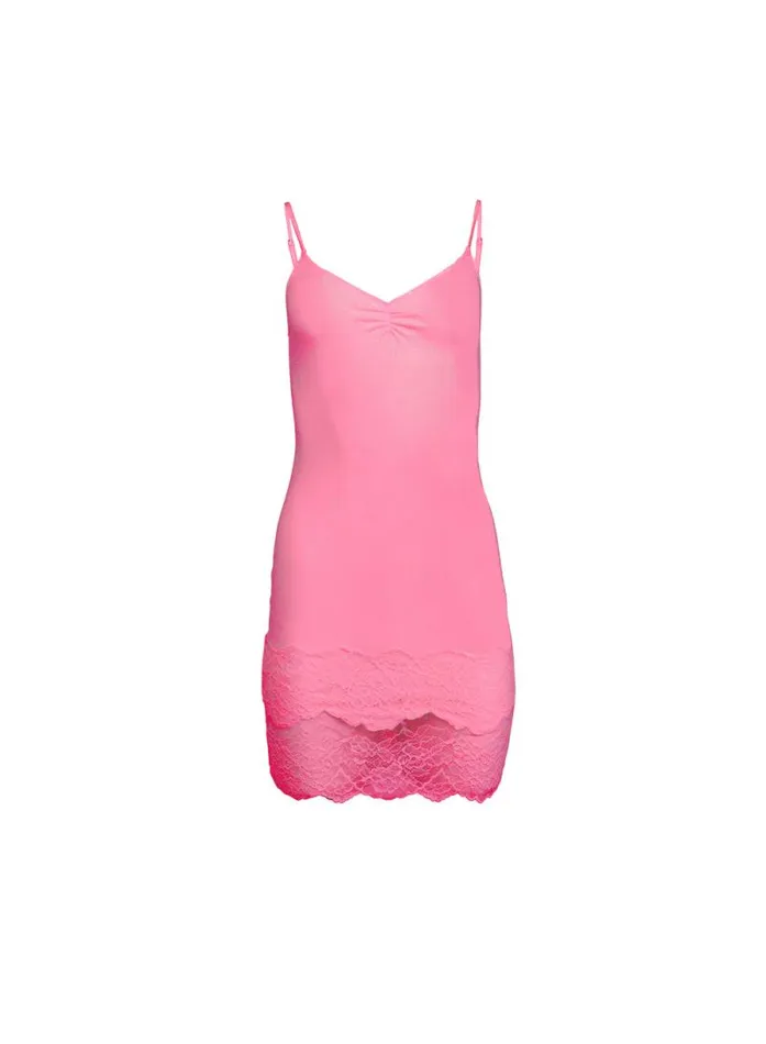 Fleur Du Mal Dresses Organic Cotton Slip Pink Cadillac 8211 Women Fleur Du Mal Dresses Organic Cotton Slip Pink Cadillac 8211 Women