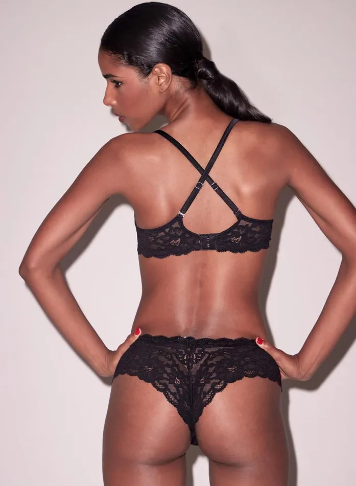 Fleur Du Mal Essentials Bras Charlotte Lace Wireless Push Up Bra Black 8211 Women