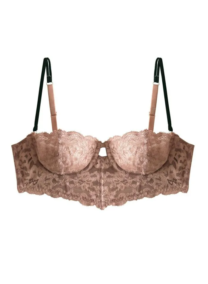 Fleur Du Mal Essentials Bras Charlotte Longline Bra Tan 8211 Women