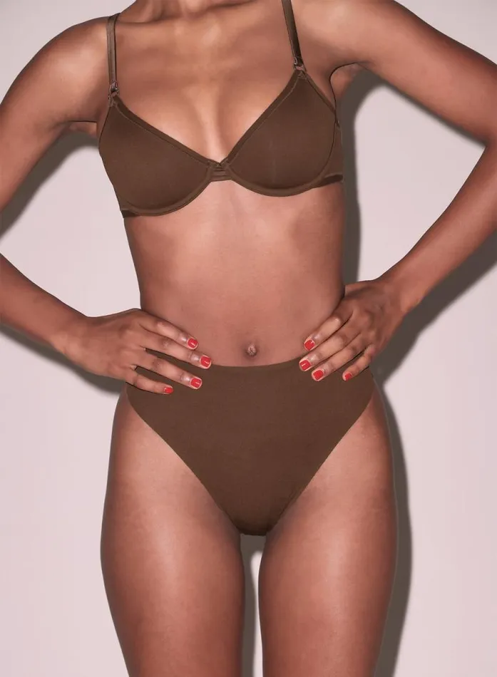 Fleur Du Mal Essentials Bras Le Stretch Micro Demi Bra Cocoa 8211 Women