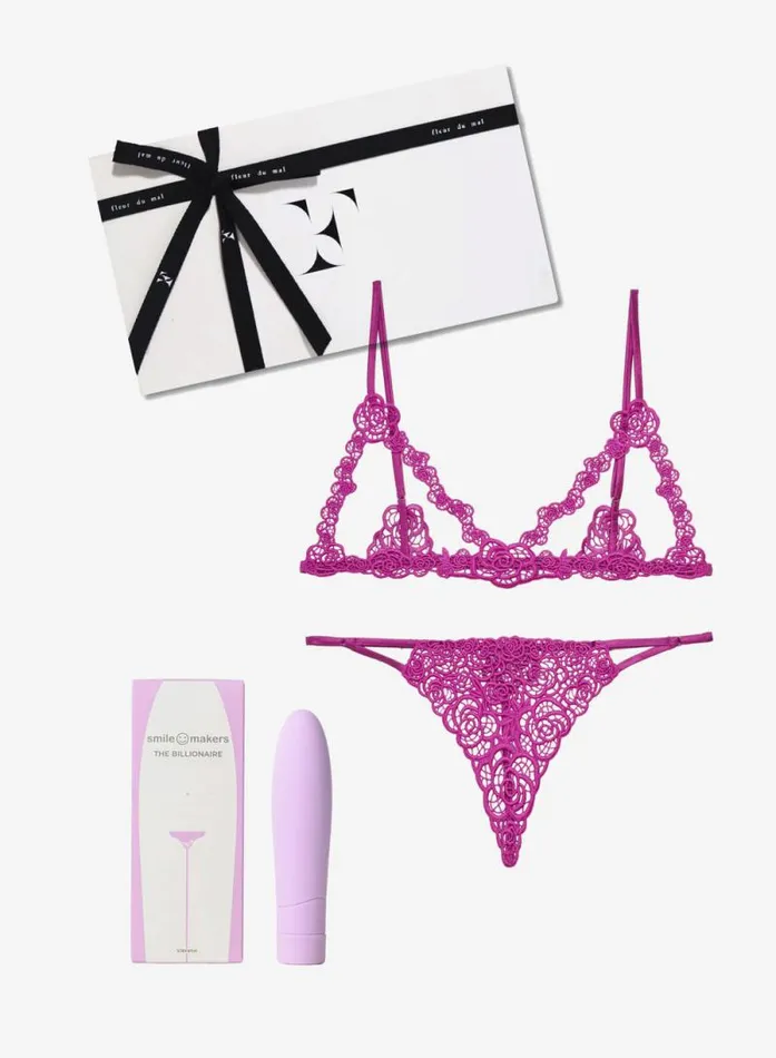 Fleur Du Mal Lingerie Fleur Guipure Gift Set Vixen 8211 Women