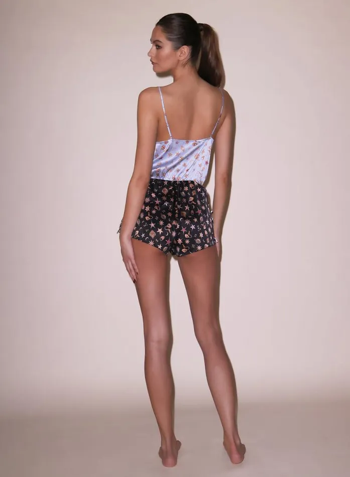 Fleur Du Mal Loungewear Ribbon Silk Teddy Charm Print 8211 Women