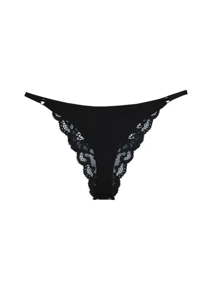 Fleur Du Mal Nursing Bra Charlotte Lace Seamless String Cheeky Black 8211 Women