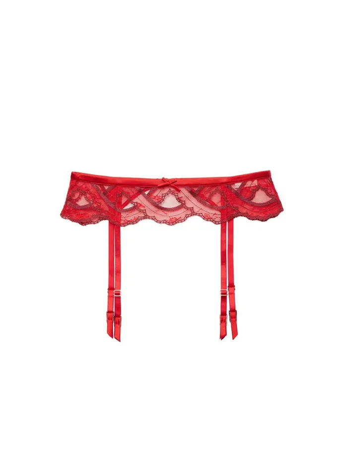 Fleur Du Mal Pleasure Hendrix Embroidery Garter Belt Rouge 8211 Women Fleur Du Mal Pleasure Hendrix Embroidery Garter Belt Rouge 8211 Women