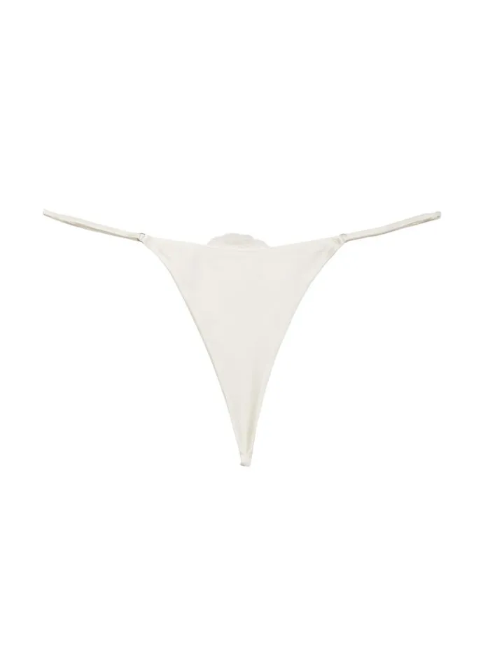 Fleur Du Mal Thongs Rose Luxe VString Ivory 8211 Women Fleur Du Mal Thongs Rose Luxe VString Ivory 8211 Women