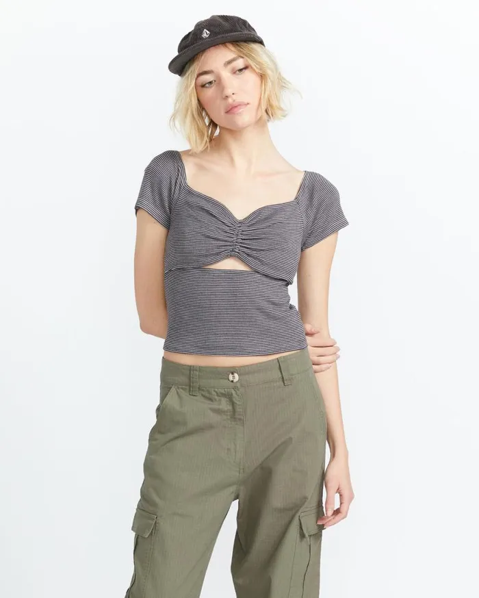 Fleurmaid Top 8211 Black Womens Volcom Tops