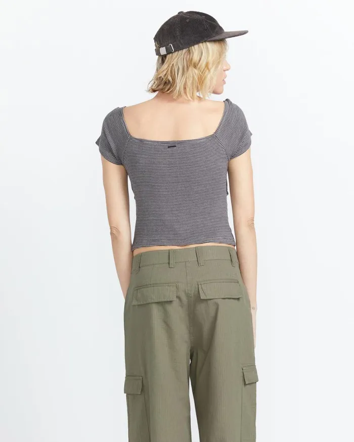 Fleurmaid Top 8211 Black Womens Volcom Tops