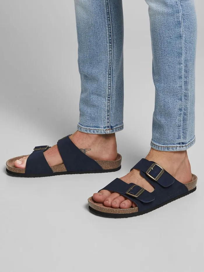 Flip Flops and Sandals JACK and JONES Mens SUEDE BUCKLE SANDALS Blue Navy Blazer Gift 4 You Flip Flops and Sandals JACK and JONES Mens SUEDE BUCKLE SANDALS Blue Navy Blazer Gift 4 You
