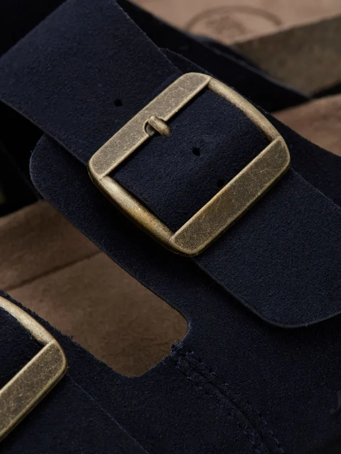 Flip Flops and Sandals JACK and JONES Mens SUEDE BUCKLE SANDALS Blue Navy Blazer Gift 4 You