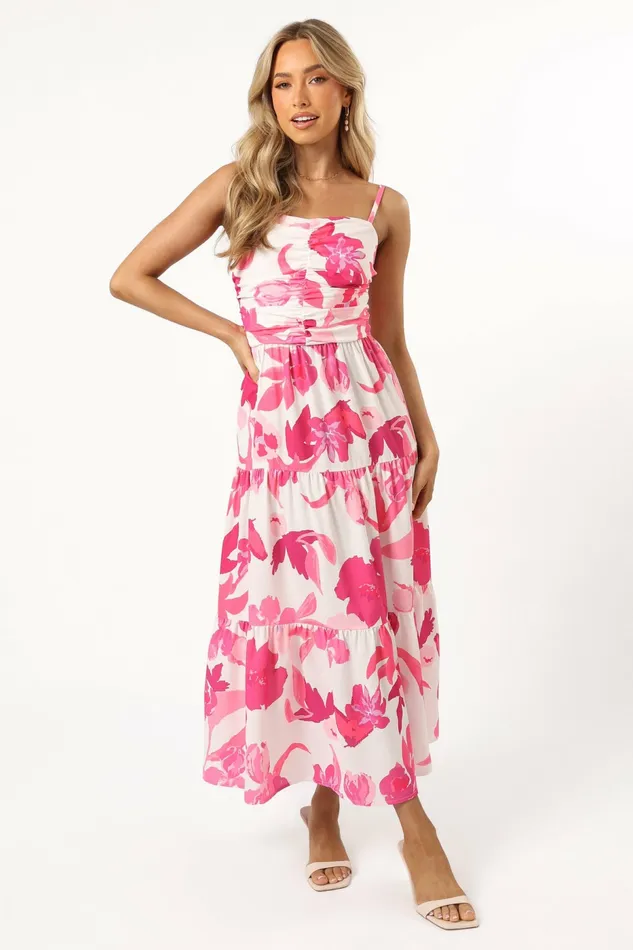 Floral Dresses Women Petal and Pup Monika Maxi Dress Pink Floral