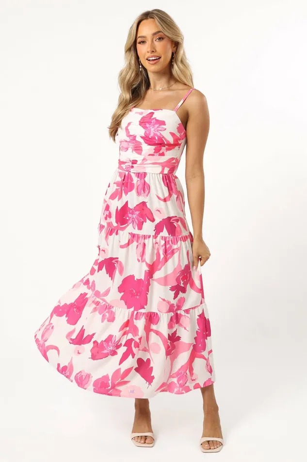 Floral Dresses Women Petal and Pup Monika Maxi Dress Pink Floral