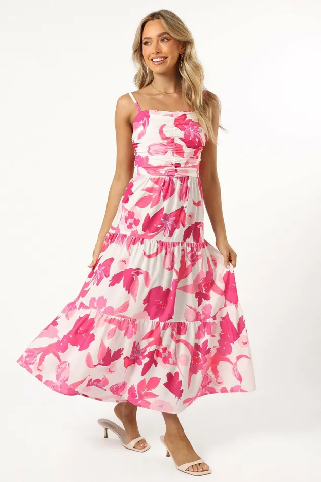 Floral Dresses Women Petal and Pup Monika Maxi Dress Pink Floral