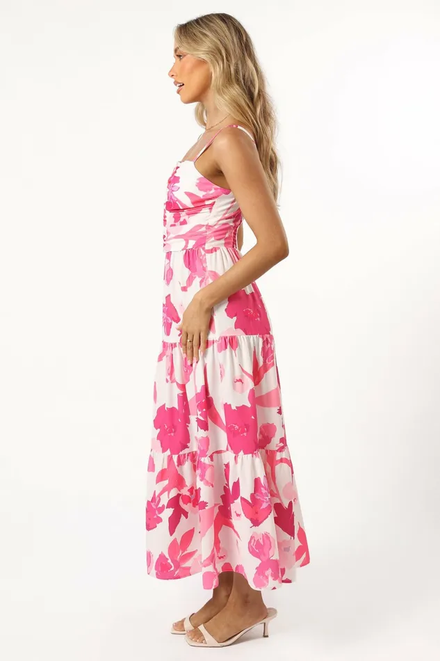 Floral Dresses Women Petal and Pup Monika Maxi Dress Pink Floral