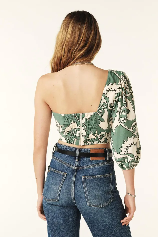 Floral Top Fib Black Women Baandsh Tops and Shirts