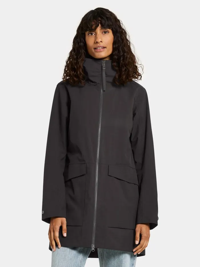 Folka Parka Black Women Didriksons Spring Jackets