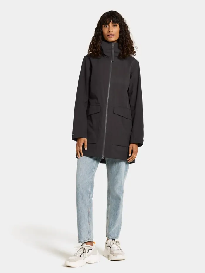 Folka Parka Black Women Didriksons Spring Jackets