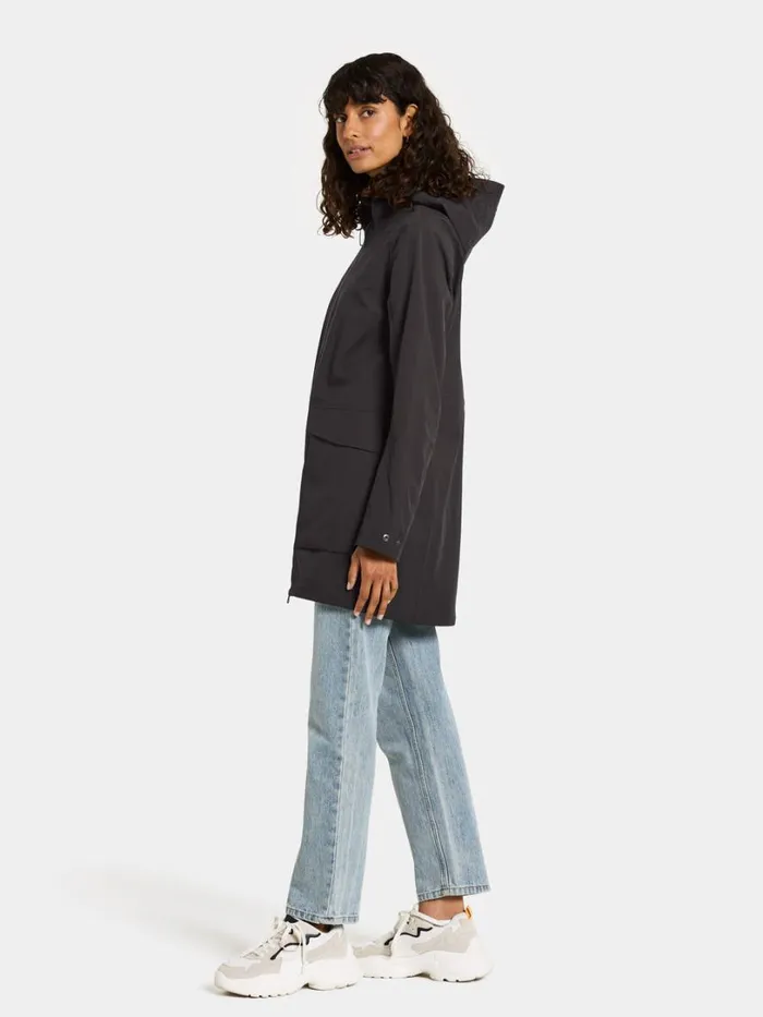 Folka Parka Black Women Didriksons Spring Jackets