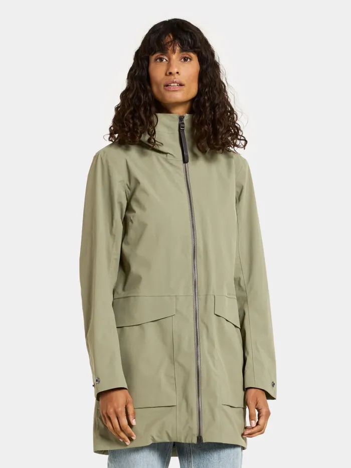 Folka Parka Dusty Olive Women Didriksons Spring Jackets