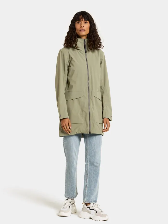 Folka Parka Dusty Olive Women Didriksons Spring Jackets