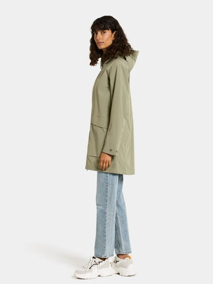 Folka Parka Dusty Olive Women Didriksons Spring Jackets