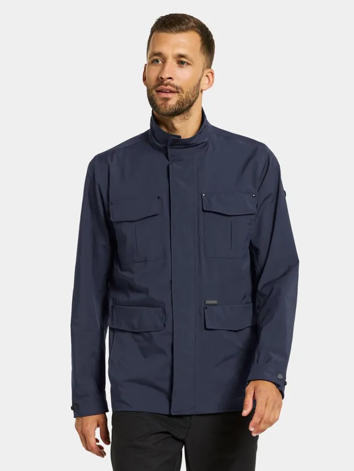 Frank Jacket Dark Night Blue Men Didriksons Lightweight Jackets