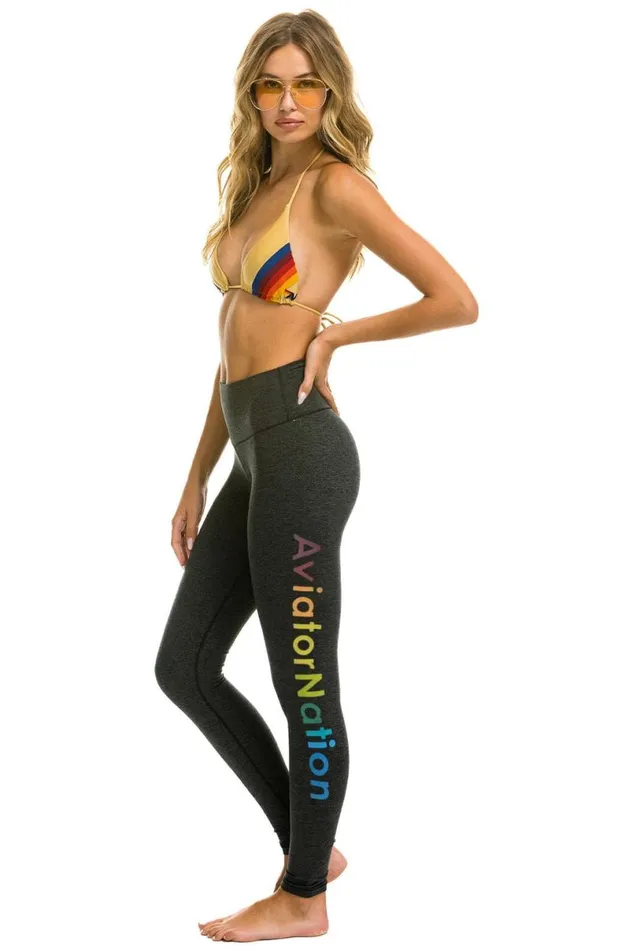 Full Length HiRise Leggings 8211 Charcoal Women Aviator Nation Leggings