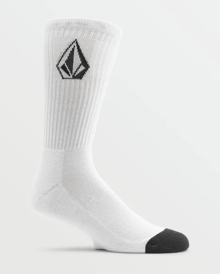 Full Stone Sock 3 Pack 8211 White Mens Volcom Socks